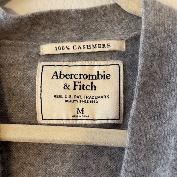 Abercrombie 100% Cashmere Open Cardigan - Grey - size M - Picture 3 of 5